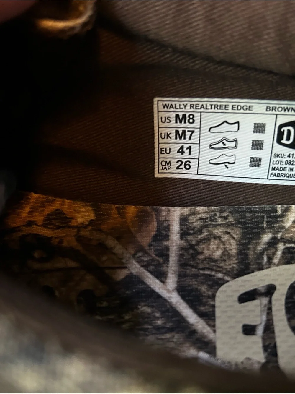 Hey Dude Wally Realtree Edge Camo Shoes Mens Size 8 Brown